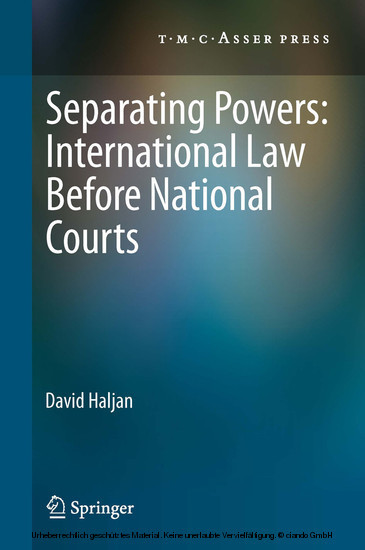 Separating Powers: International Law before National Courts main product photo