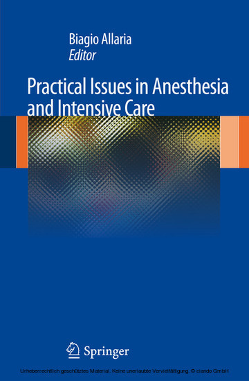 Practical Issues in Anesthesia and Intensive Care main product photo