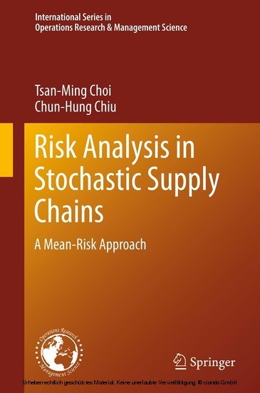 Risk Analysis in Stochastic Supply Chains main product photo