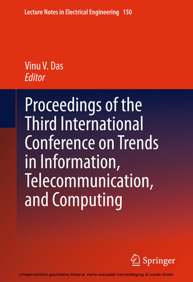 Proceedings of the Third International Conference on Trends in Information, Telecommunication and Computing main product photo