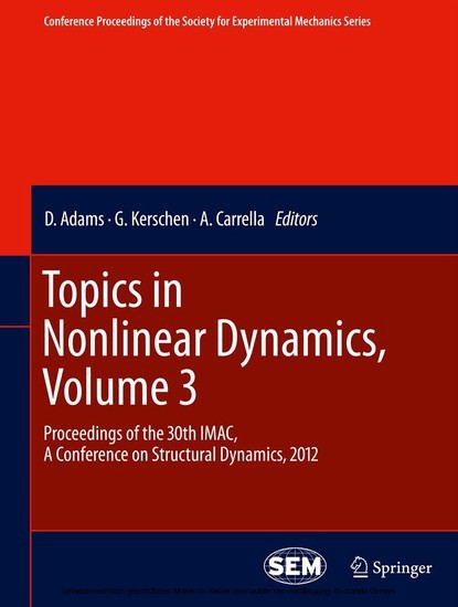 Topics in Nonlinear Dynamics, Volume 3 main product photo