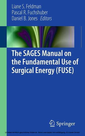 The SAGES Manual on the Fundamental Use of Surgical Energy (FUSE) main product photo