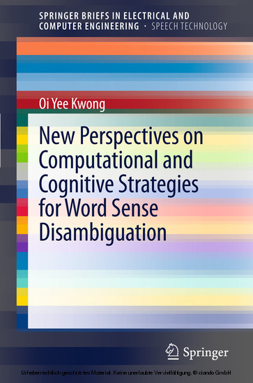 New Perspectives on Computational and Cognitive Strategies for Word Sense Disambiguation main product photo