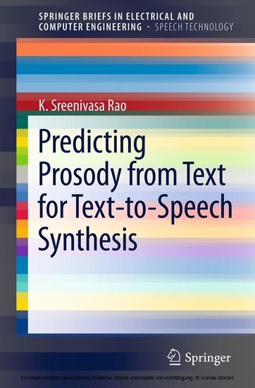 Predicting Prosody from Text for Text-to-Speech Synthesis main product photo