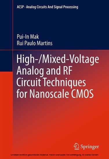 High-/Mixed-Voltage Analog and RF Circuit Techniques for Nanoscale CMOS main product photo