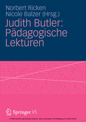 Judith Butler: Pädagogische Lektüren
