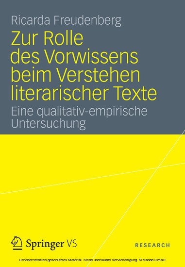 Zur Rolle des Vorwissens beim Verstehen literarischer Texte main product photo