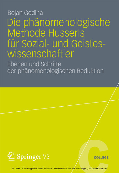 Die Phänomenologische Methode Husserls für Sozial- und Geisteswissenschaftler main product photo