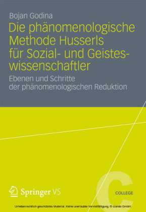 Die Phänomenologische Methode Husserls für Sozial- und Geisteswissenschaftler