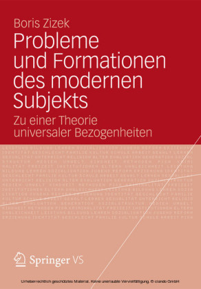 Probleme und Formationen des modernen Subjekts