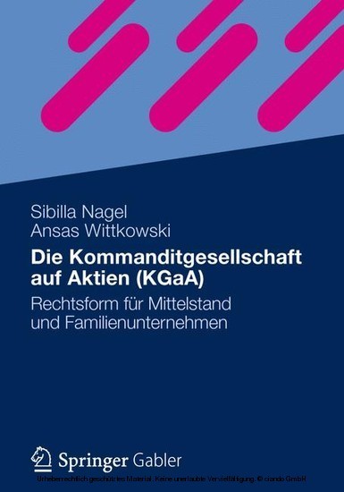 Die Kommanditgesellschaft auf Aktien (KGaA) main product photo