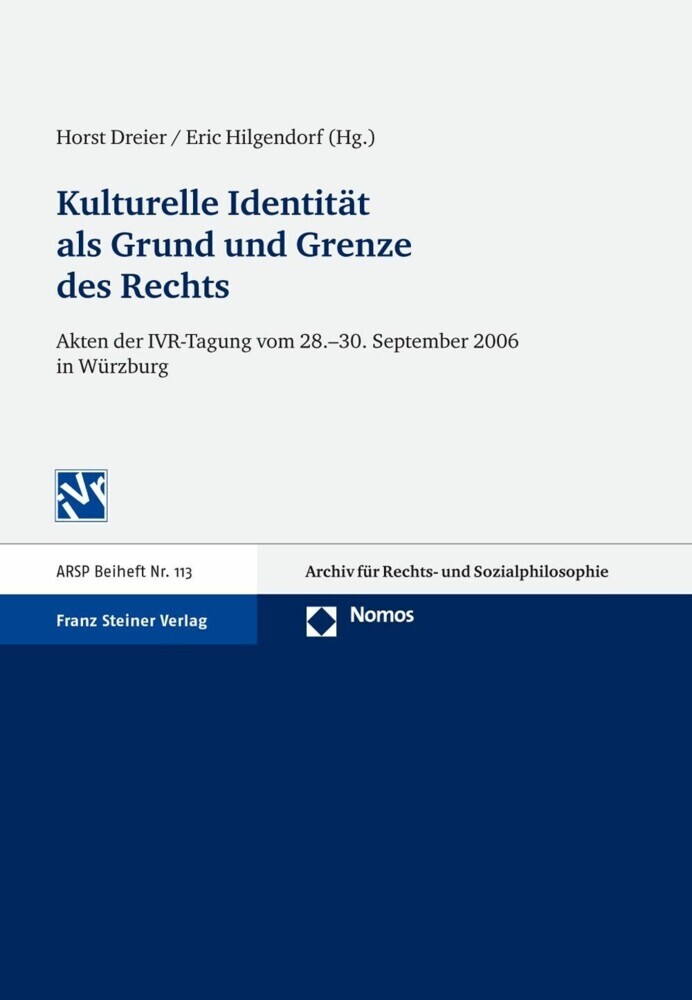 Kulturelle Identität als Grund und Grenze des Rechts main product photo