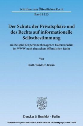 Der Schutz der Privatsphäre und des Rechts auf informationelle Selbstbestimmung