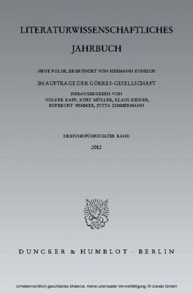 Literaturwissenschaftliches Jahrbuch.