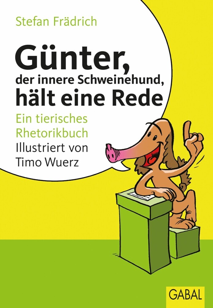 Günter, der innere Schweinehund, hält eine Rede main product photo