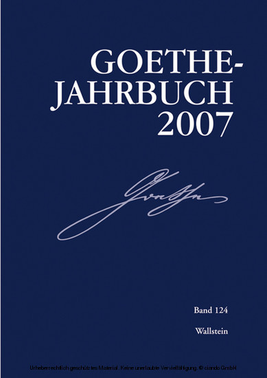Goethe-Jahrbuch 124, 2007 main product photo