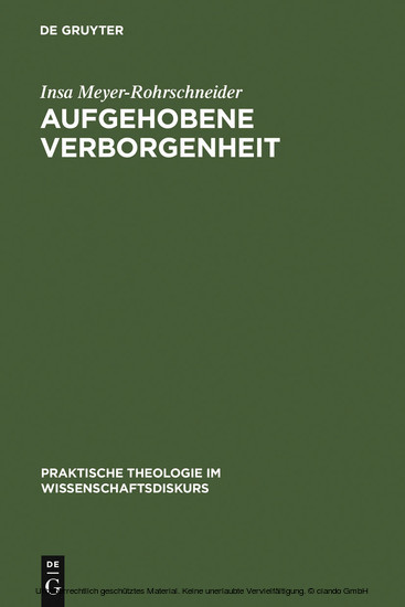 Aufgehobene Verborgenheit main product photo