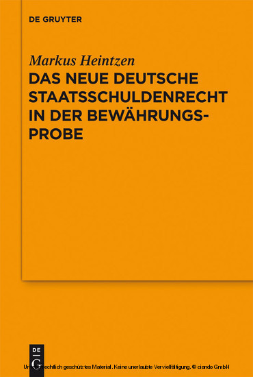 Das neue deutsche Staatsschuldenrecht in der Bewährungsprobe main product photo