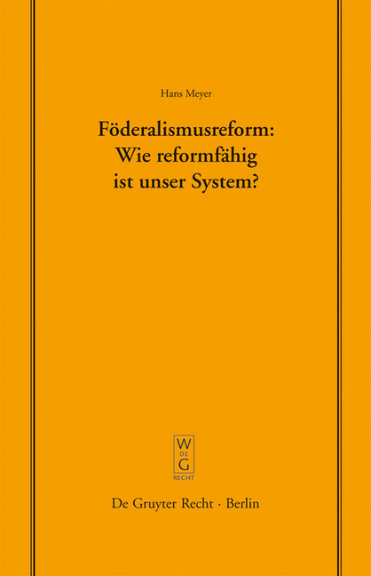 Föderalismusreform: Wie reformfähig ist unser System? main product photo