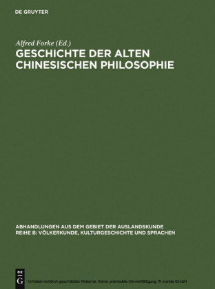 Geschichte der alten chinesischen Philosophie