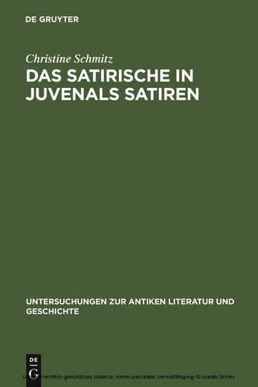 Das Satirische in Juvenals Satiren main product photo
