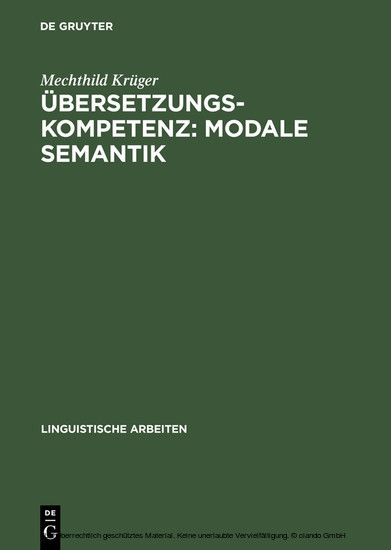 Übersetzungskompetenz: modale Semantik main product photo