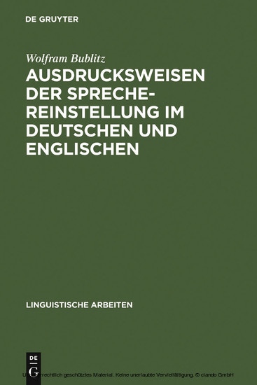 Ausdrucksweisen der Sprechereinstellung im Deutschen und Englischen main product photo