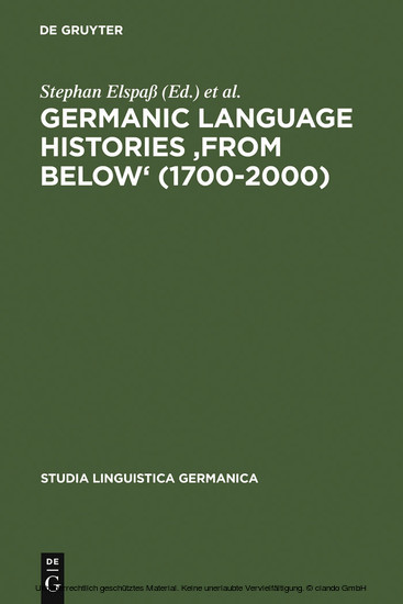 Germanic Language Histories 'from Below' (1700-2000) main product photo