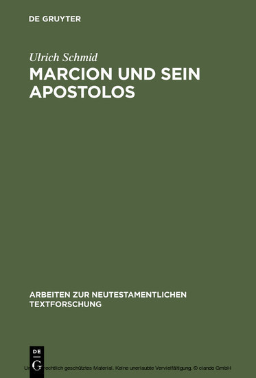 Marcion und sein Apostolos main product photo