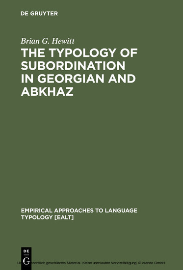 The Typology of Subordination in Georgian and Abkhaz main product photo