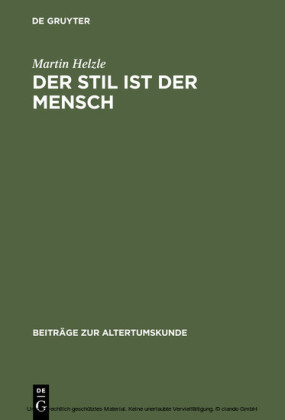 Der Stil ist der Mensch