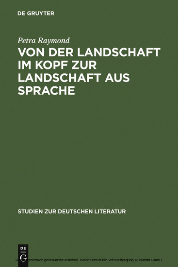 Von der Landschaft im Kopf zur Landschaft aus Sprache main product photo