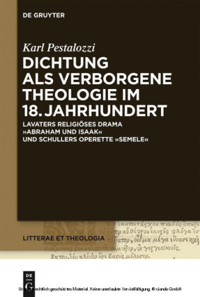 Dichtung als verborgene Theologie im 18. Jahrhundert