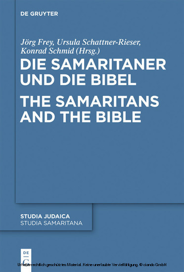Die Samaritaner und die Bibel / The Samaritans and the Bible main product photo