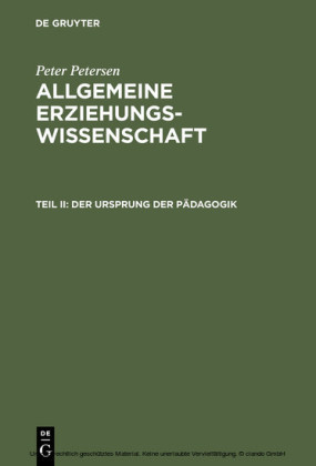 Der Ursprung der Pädagogik