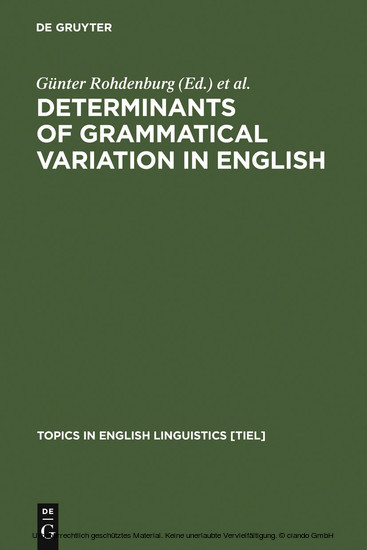 Determinants of Grammatical Variation in English main product photo