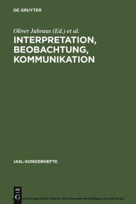 Interpretation, Beobachtung, Kommunikation