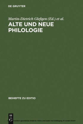 Alte und neue Philologie