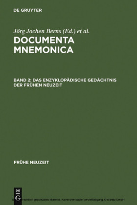 Das enzyklopädische Gedächtnis der Frühen Neuzeit