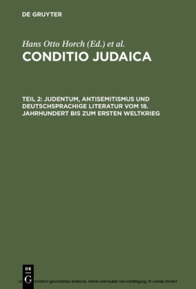 Judentum, Antisemitismus und deutschsprachige Literatur vom 18. Jahrhundert bis zum Ersten Weltkrieg