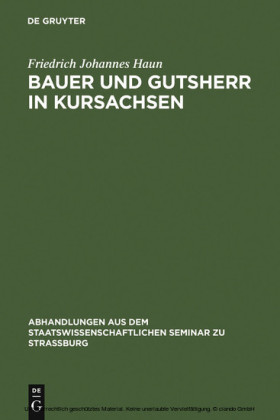Bauer und Gutsherr in Kursachsen