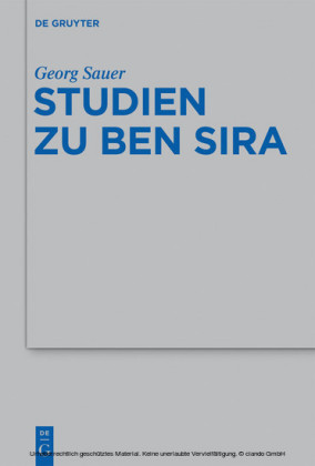 Studien zu Ben Sira