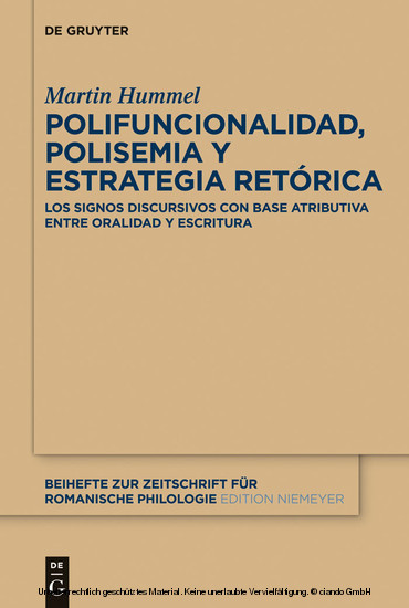 Polifuncionalidad, polisemia y estrategia retórica main product photo