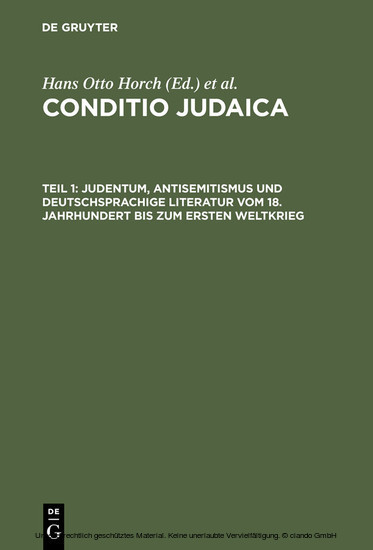 Judentum, Antisemitismus und deutschsprachige Literatur vom 18. Jahrhundert bis zum Ersten Weltkrieg main product photo