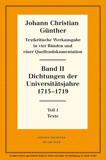 Dichtungen der Universitätsjahre 1715-1719 main product photo