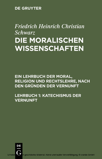 Katechismus der Vernunft. Lehrbuch.1 main product photo