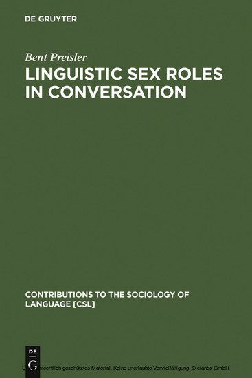 Linguistic Sex Roles in Conversation main product photo