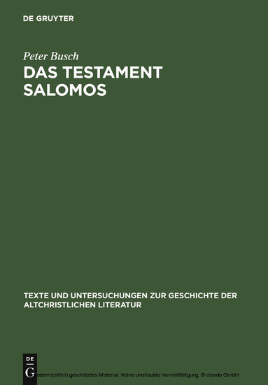 Das Testament Salomos main product photo