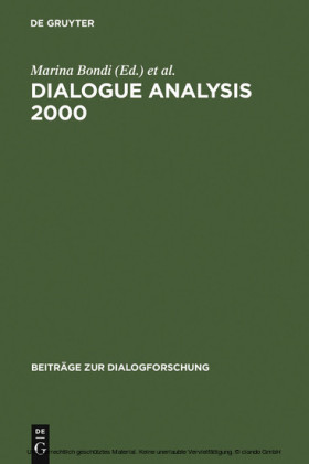 Dialogue Analysis 2000