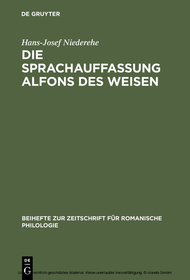 Die Sprachauffassung Alfons des Weisen main product photo